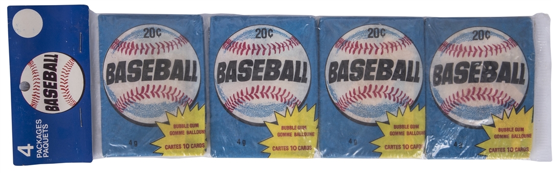 1980 O-Pee-Chee Baseball Unopened Rack-Pack (4 Packs)